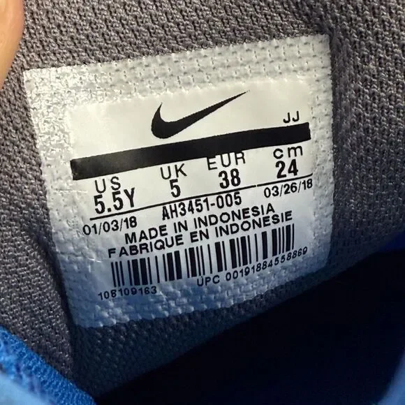 Nike Shoes Womens Size 7 Free Run Grey Blue Athletic Running Sneakers AH3451-005 - Picture 9 of 9